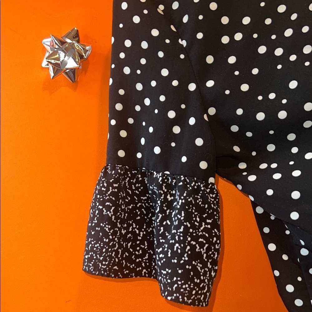 CAARA Black and White Polka Dot Midi Dress - Picture 8 of 9